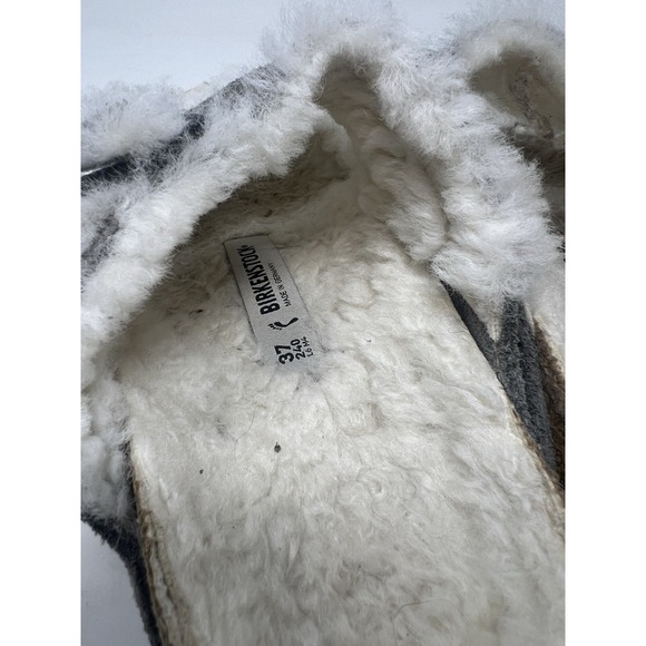 Birkenstock Arizona Shearling Stone EUC size 37 - Picture 6 of 11